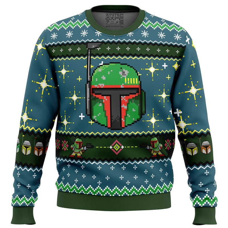 Boba Fett All Over Print Hoodie 3D Zip Hoodie 3D Ugly Christmas Sweater 3D Fleece Hoodie