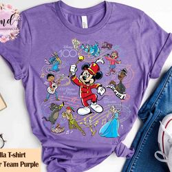 disney 100 years of music and wonder mickey full color d100 t-shirt, disney platinum celebration 100th anniversary tee,