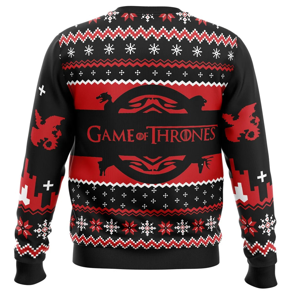 Game of Thrones House Targaryen All Over Print Hoodie 3D Zip Hoodie 3D Ugly Christmas Sweater 3D Fleece Hoodie