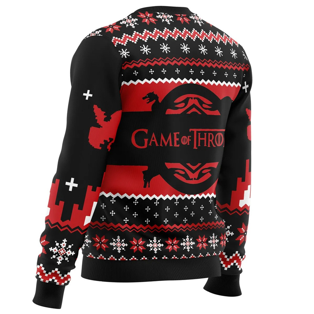 Game of Thrones House Targaryen All Over Print Hoodie 3D Zip Hoodie 3D Ugly Christmas Sweater 3D Fleece Hoodie