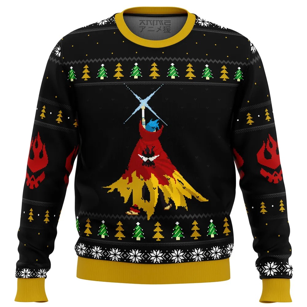 Gurren Lagann Kamina All Over Print Hoodie 3D Zip Hoodie 3D Ugly Christmas Sweater 3D Fleece Hoodie