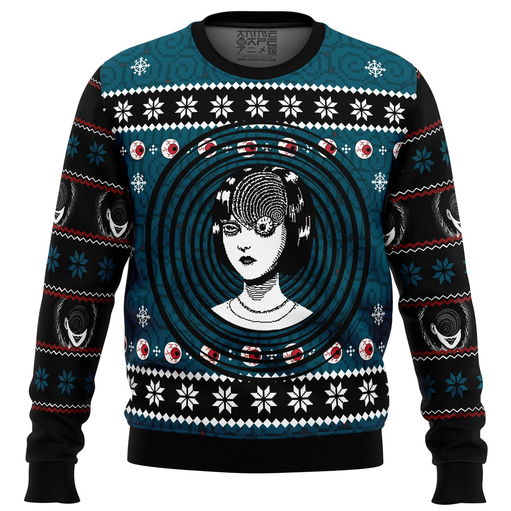 Uzumaki Junji Ito All Over Print Hoodie 3D Zip Hoodie 3D Ugly Christmas Sweater 3D Fleece Hoodie