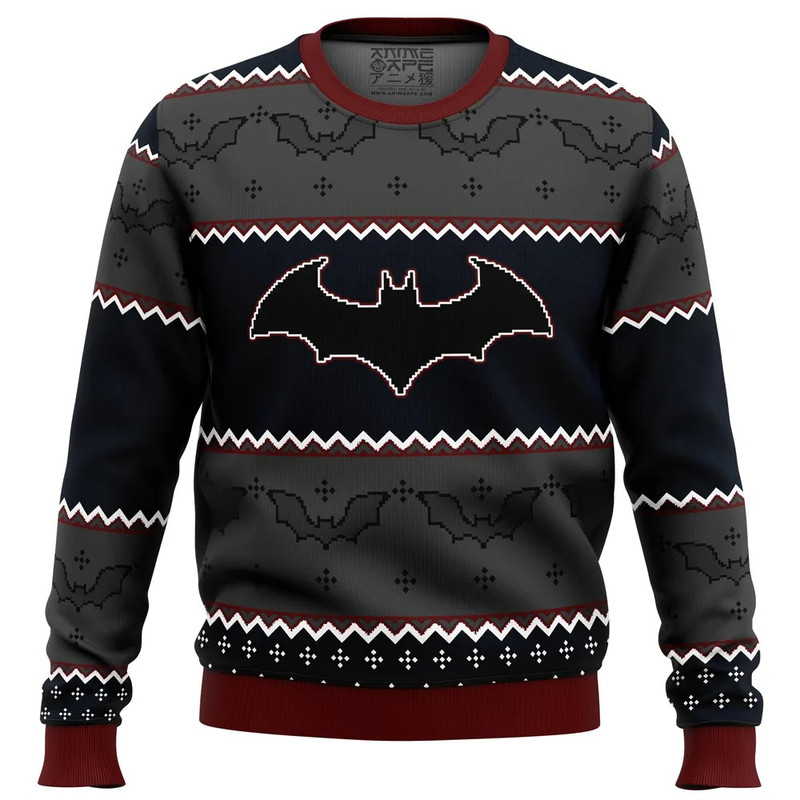 Batman Dark All Over Print Hoodie 3D Zip Hoodie 3D Ugly Christmas Sweater 3D Fleece Hoodie