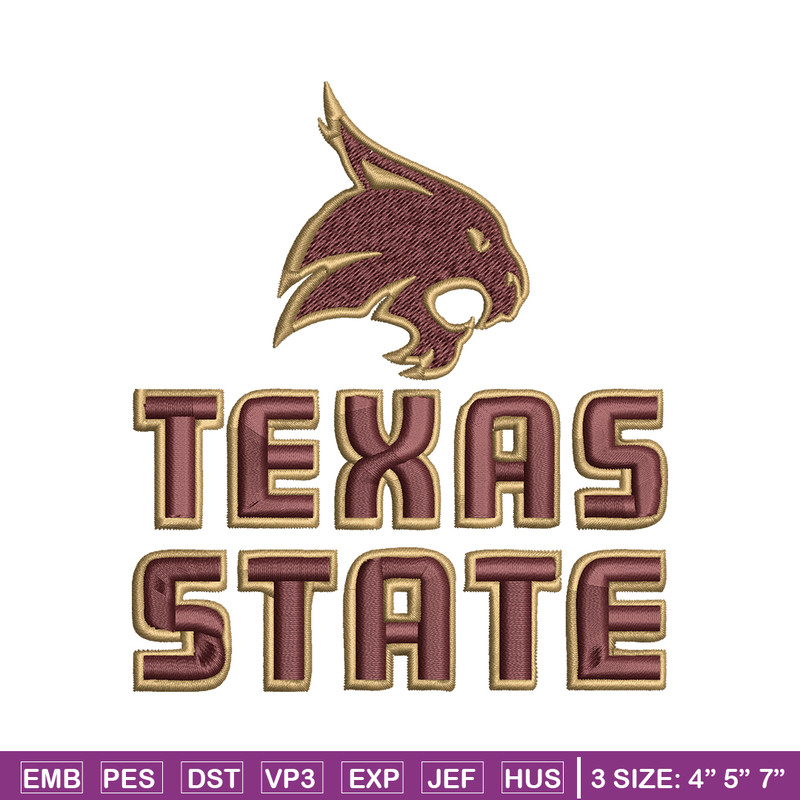 Texas State Bobcats embroidery design, Texas State Bobcats embroidery, logo Sport embroidery, NCAA embroidery..jpg