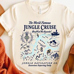 disney jungle cruise world famous excursions departing daily shirt, magic kingdom unisex t-shirt family birthday gift ad
