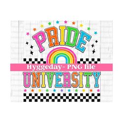 Pride University PNG, Digital Download, Sublimation, Sublimate, rainbow, equality, lgbtq, preppy,