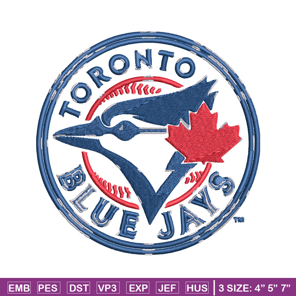 Toronto Blue Jays logo Embroidery, MLB Embroidery, Sport embroidery, Logo Embroidery, MLB Embroidery design..jpg