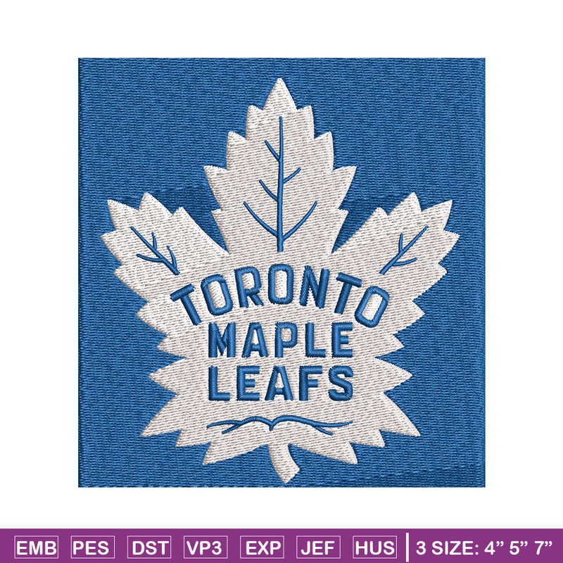 Toronto Maple logo Embroidery, NHL Embroidery, Sport embroidery, Logo Embroidery, NHL Embroidery design.jpg