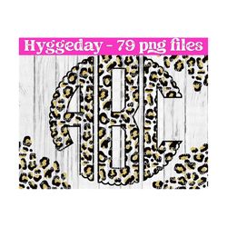 transparent gold glitter leopard spot monogram letters png, leopard letters, clear cheetah, alphabet pack, letters for sublimation