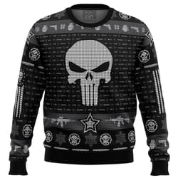 the punisher all over print hoodie 3d zip hoodie 3d ugly christmas sweater 3d fleece hoodie