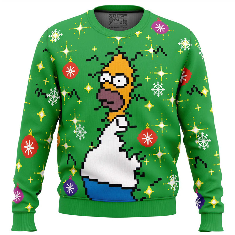 Homer Bush Meme The Simpsons All Over Print Hoodie 3D Zip Hoodie 3D Ugly Christmas Sweater 3D Fleece Hoodie