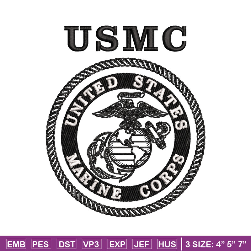 United States Marine Corps embroidery design, logo embroidery, logo design, embroidery file, Digital download..jpg