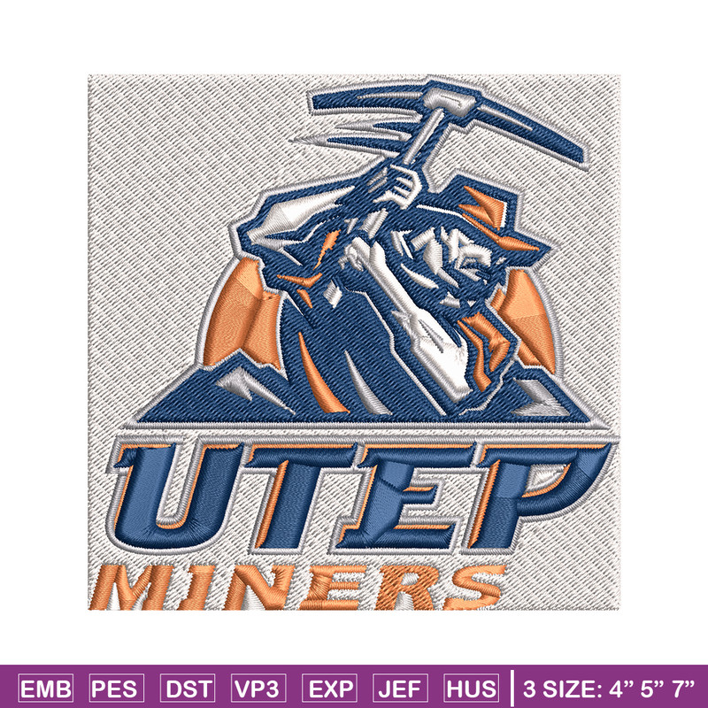 UTEP Miners embroidery design, UTEP Miners embroidery, logo Sport, Sport embroidery, NCAA embroidery..jpg