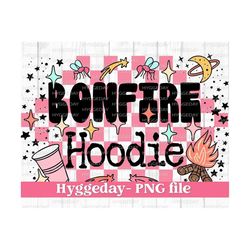 bonfire hoodie png, digital download, sublimation, sublimate, camp, cocktail, campfire, hippie, camper, hiking, retro, vintage, summer