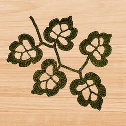Crochet leaf pattern, Crochet autumn leaves, maple leaves pattern, crochet applique pattern, photo tutorial pattern
