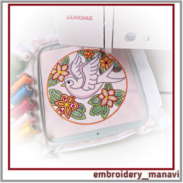 Dot_pattern_design_machine_embroidery_design_bird_in_flowers