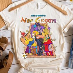 disney the emperors new groove group shot cartoon poster, magic kingdom holiday unisex t-shirt family birthday gift adul