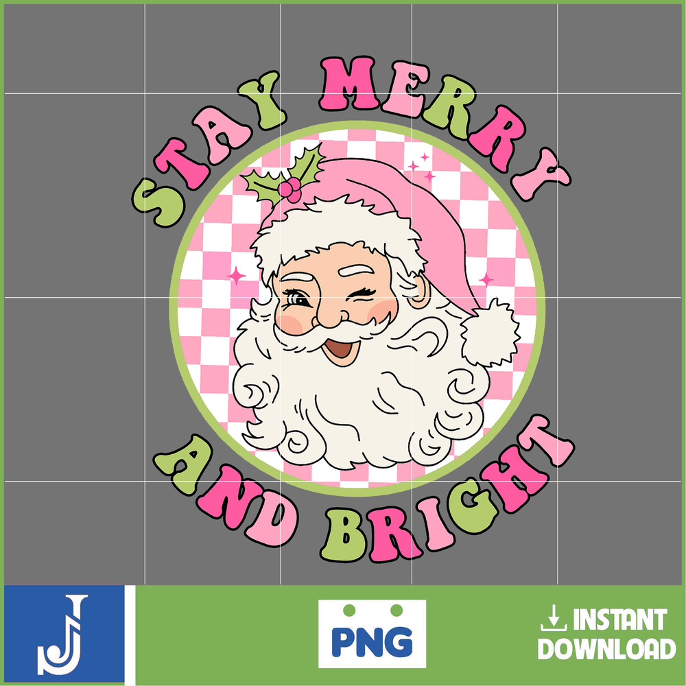 Retro Christmas Png, Pink Christmas Png, Groovy Christmas Png, Christmas, Pink Santa Png, Sublimation Download (22).jpg