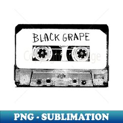 Black Grape Cassette Tape - High-Quality PNG Sublimation Download - Add a Festive Touch to Every Day