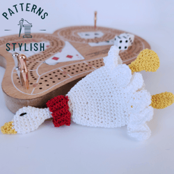 Elegant Silly Goose Dice Bag Crochet Pattern - Unique Gift for Gamers