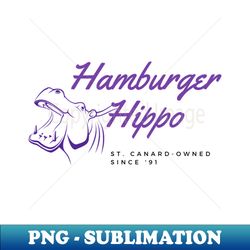 Hamburger Hippo - Modern Sublimation PNG File - Add a Festive Touch to Every Day