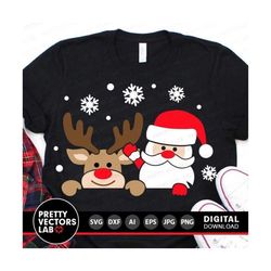 santa svg, reindeer svg, christmas cut files, santa svg dxf eps png, kids shirt design, baby clipart, funny svg, silhoue