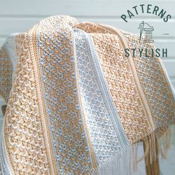 beginner-friendly crochet baby blanket pattern with overlay mosaic technique