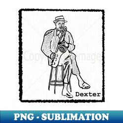 Dexter Gordon Legendary Jazz Saxophone Player Linotype Art Original Design T-Shirt - Gift for Vinyl Collector Jazz Fan or Musician - Special Edition Sublimation PNG File - Transform Your Sublimation Creations