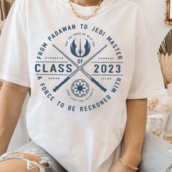 star wars class of 2023 graduation jedi academy retro shirt, galaxys edge trip unisex t-shirt family birthday gift adult