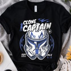 vintage star wars clone wars clone captain rex shirt, galaxys edge unisex t-shirt family birthday gift adult kid toddler