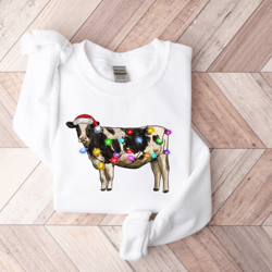 cow sweatshirt, cute cow christmas sweatshirt,2023 merry christmas,merry christmoos,2023 happy new year