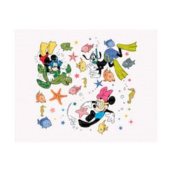 summer time svg, beach vibes svg, family vacation svg, mouse and friends svg, summer trip svg, colorful vacay mode svg, family trip shirt