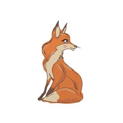 fox embroidery design, 4 sizes, instant download