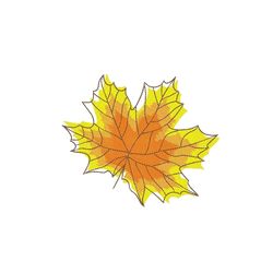maple leaf embroidery design, 4 sizes, instant download