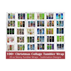 tumbler 20oz bundle, christmas collage tumbler wrap - 20 oz sublimation tumbler wrap png digital file, merry grinchmas, funny christmas png