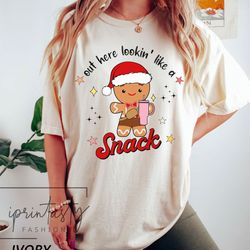 looking like a snack christmas shirt, retro christmas shirt, trendy christmas shirt, iprintasty christmas, funny christm