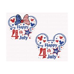 bundle happy 4th of july svg, mouse head svg, july 4th svg, fourth of july svg, american flag svg, patriotic svg, independence day svg