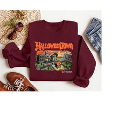 halloweentown university sweatshirt, halloweentown sweatshirt, pumpkin halloween sweatshirt, halloween party, halloween