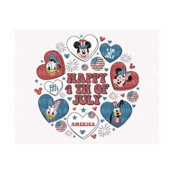happy 4th of july heart doodle svg, america, july 4th svg, mouse and friends svg, 4th of july svg, american flag svg, independence day svg