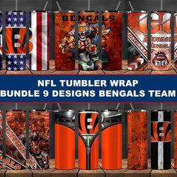 Bengals Tumbler Wrap , Football Tumbler Png ,Nfl Tumbler Wrap 03