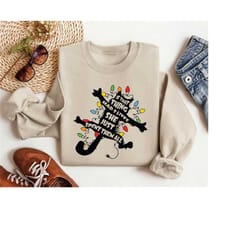 if that thing had 9 lives she just spent them all sweatshirt gift for cat lover, meowy christmas sweatshirt, cat mom gif