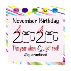 november birthday 2020 svg, the year when shit got real svg, quarantined svg, born in november svg, born in november, bi