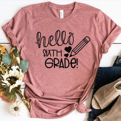 sixth grade teacher shirt png, teacher team shirt pngs, 6th grade teacher shirt png, elementary tees, 6th grade t-shirt