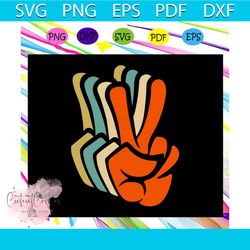 retro peace sign hand, peace sign hand, two finger, retro vintage, 70s vintage, hippie gift, finger svg, finger, hand si