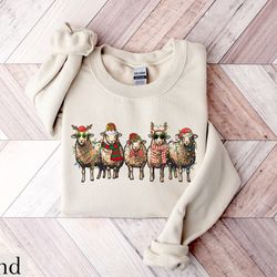 sheep christmas sweatshirt, farm christmas shirt, farm animal christmas sweatshirt, funny christmas shirt, christmas far