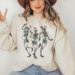 skeleton dancing christmas sweathshirt, christmas shirt, christmas skeleton sweatshirt, funny christmas sweatshirt, ipri