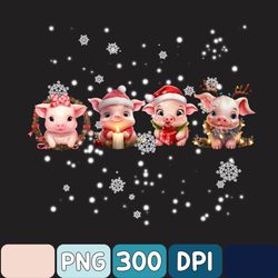 Christmas Pig Png, Christmas Png, Funny Pig Png, Pig Lover Png, Pig Mom Png, Christmas Animal Png, Christmas Light Png