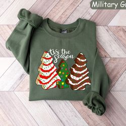 tis the season, 'tis the season sweatshirt, christmas sweatshirt, christmas crewneck, christmas cake sweatshirt, funny c