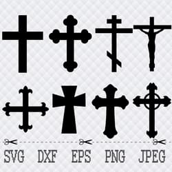 christian cross svg,png,eps cameo cricut design template stencil vinyl decal tshirt transfer iron on