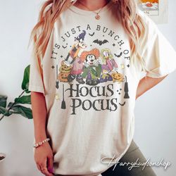 three witches squad hocus halloween comfort colors shirt png, squad shirt png, hocus pocus shirt png, sanderson sisters